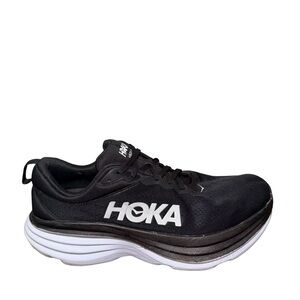 Hoka Bondi 8 wide 11.5 2E Men's Black and White Athletic Shoes